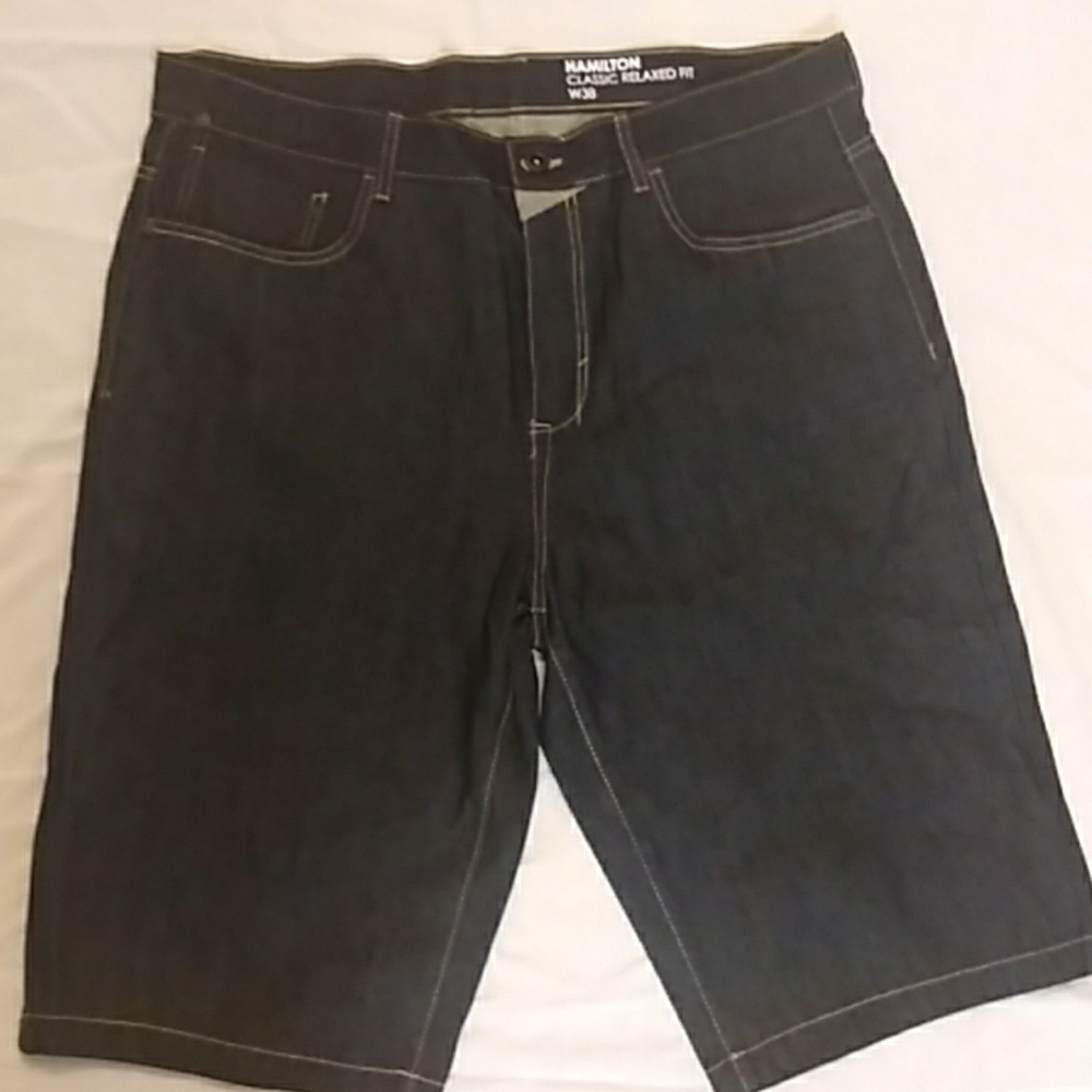 Sean John Hamilton Relaxed Fit Shorts W 38 Indigo